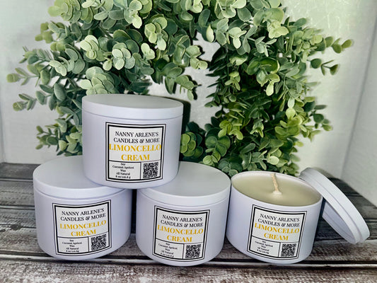 8 oz Limoncello Cream Soy Coconut Apricot candle