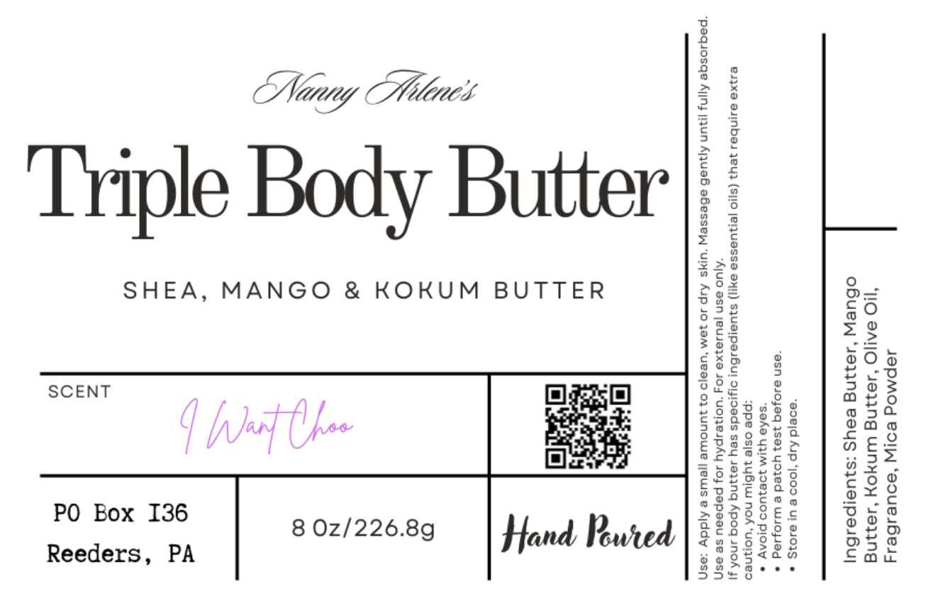 Shimmer Triple butter I Want Choo scented body butter