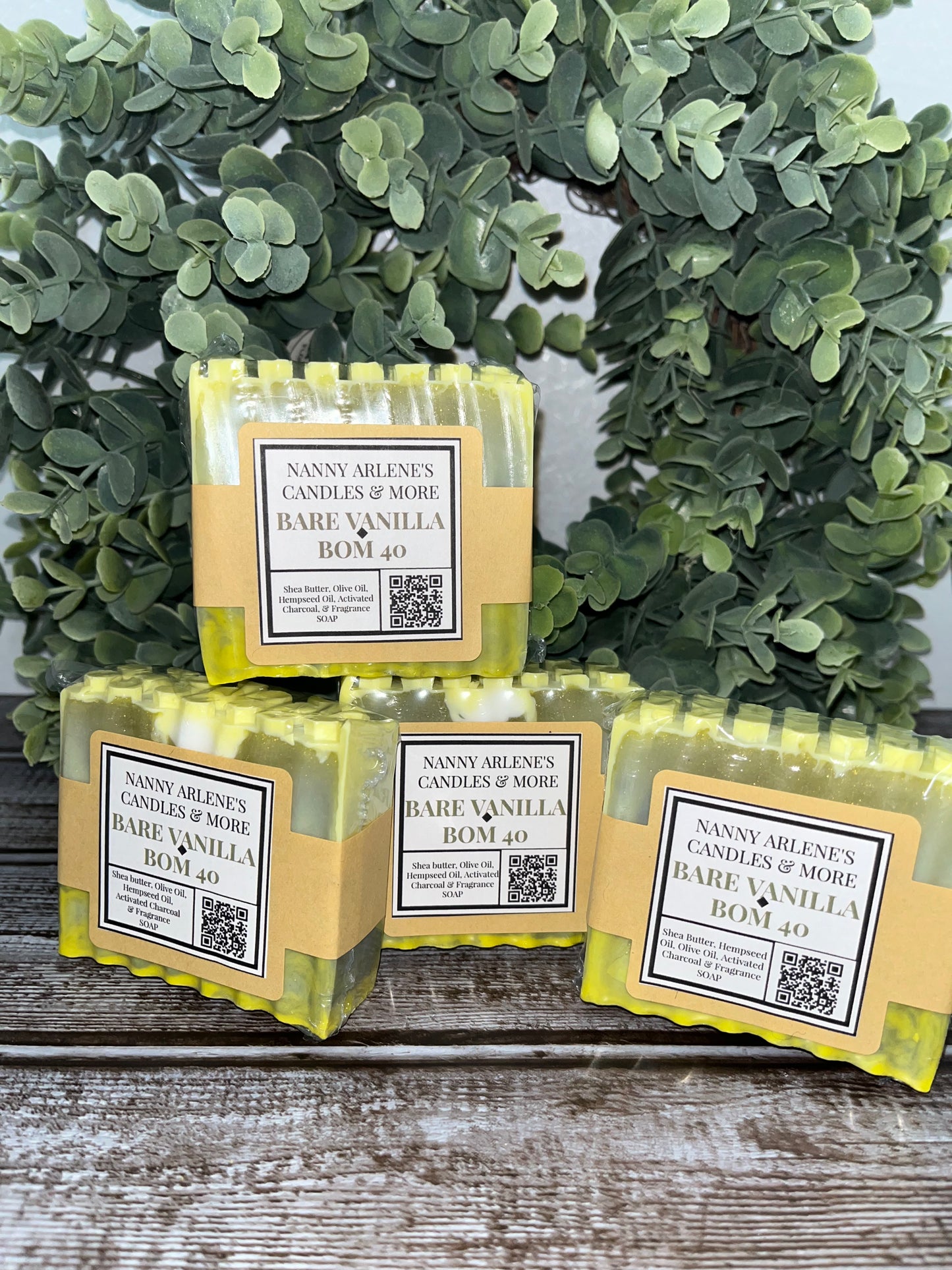 Shea Butter, Olive Oil & Hempseed Soap with Activated Charcoal
