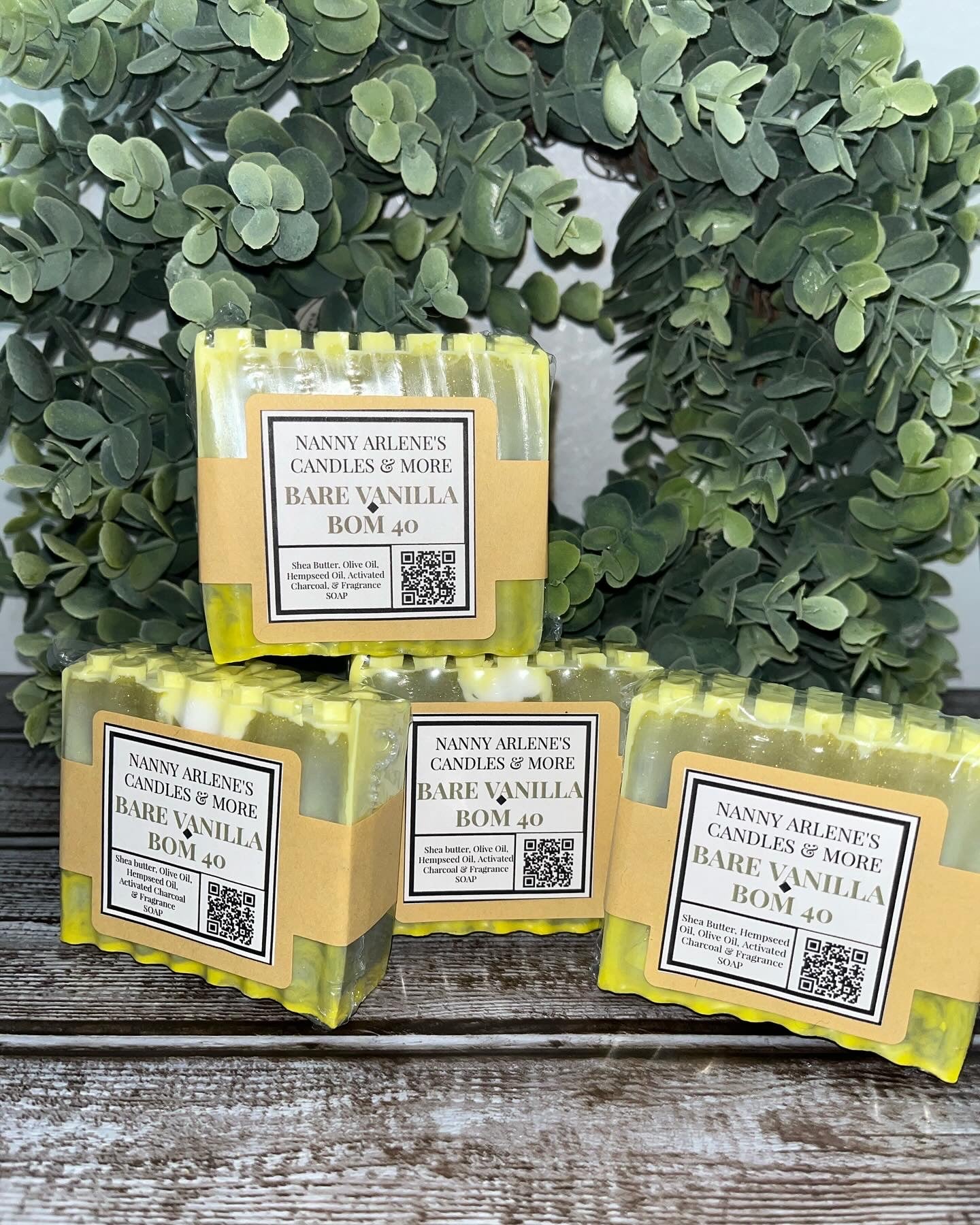 Shea Butter, Olive Oil & Hempseed Soap with Activated Charcoal