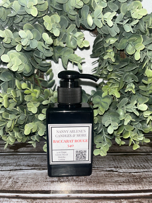 Dupe of Baccarat Rouge 540 Green Tea & Matcha Lotion