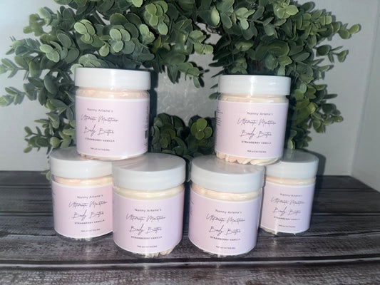 4 oz Ultimate Moisture Body Butter-Strawberry Vanilla
