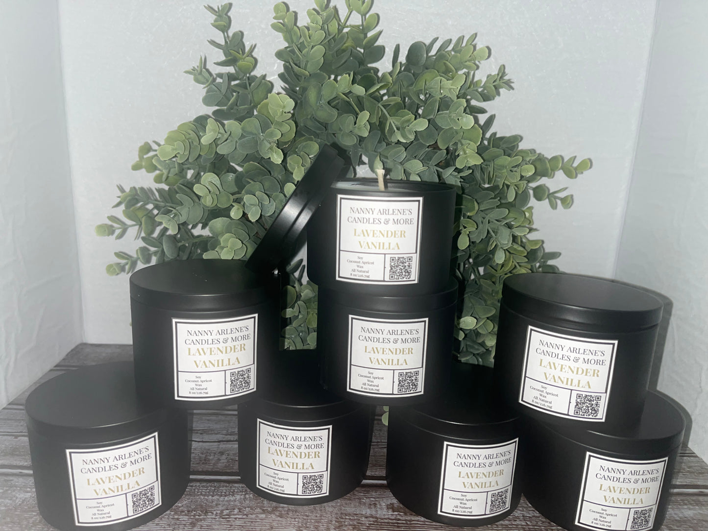 8 oz Lavender Vanilla soy coconut apricot wax candle