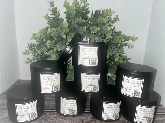 8 oz Lavender Vanilla soy coconut apricot wax candle