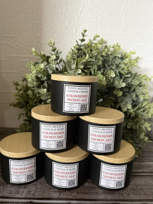8 oz Strawberry Shortcake coconut apricot soy wax candle