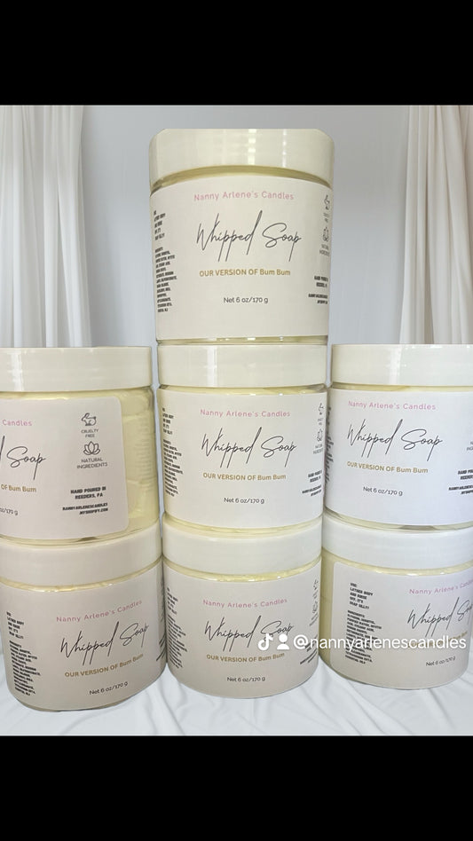 Our version of BUM BUM scented whipped soap