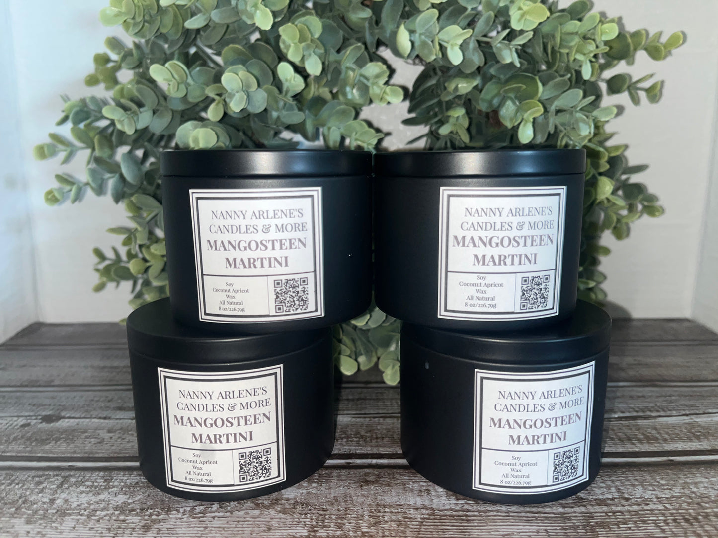 8 oz Mangosteen Martini soy coconut apricot wax candle