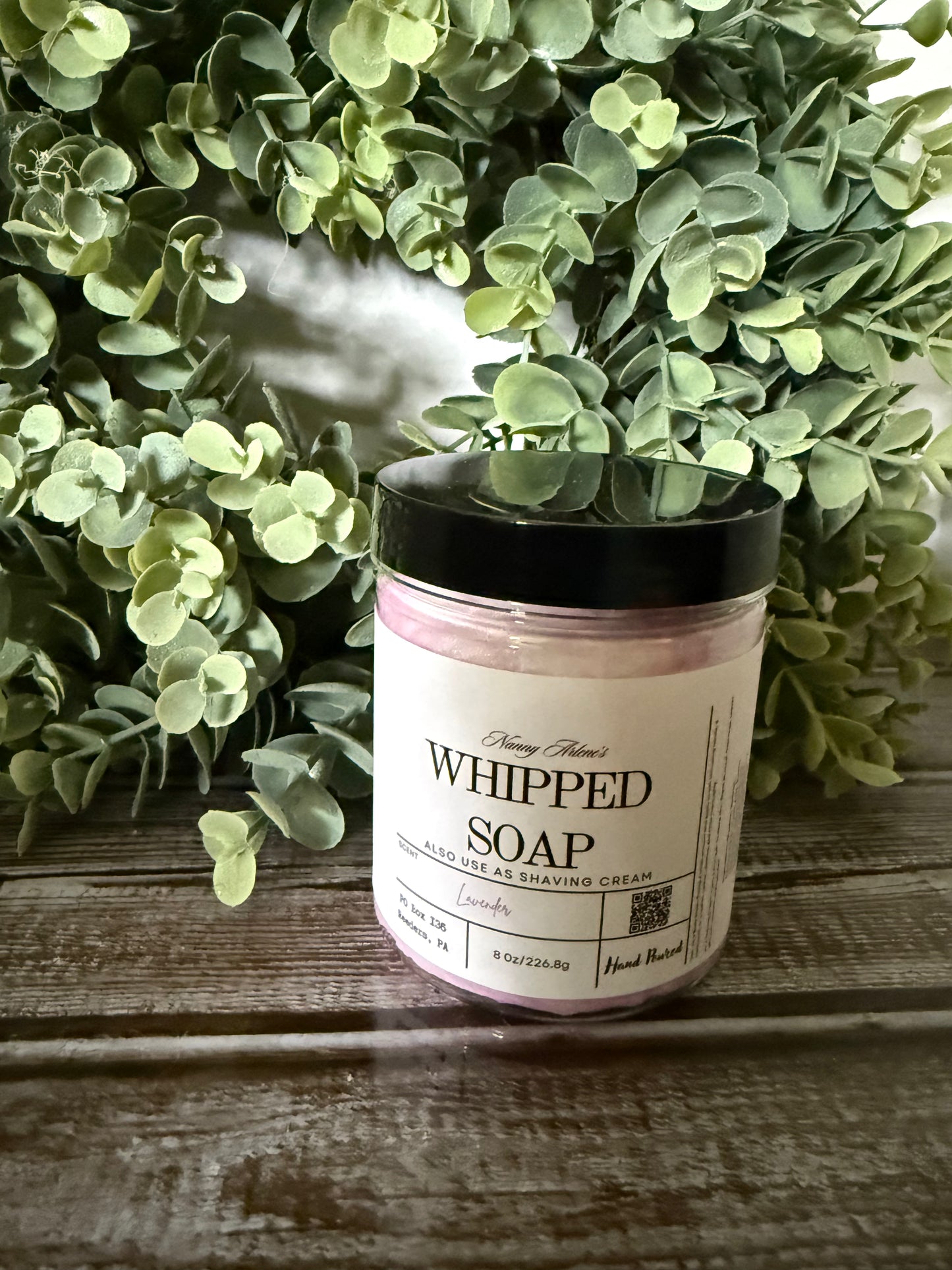 Lavender scented whipped soap